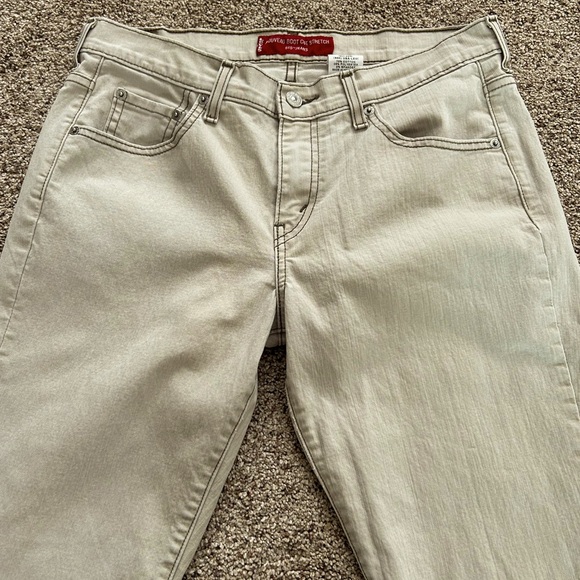 Y2K Levi’s Nouveau 515 Boot Cut Low Rise Stretch Light Tan Jeans Women’s Sz 10 - Picture 5 of 16